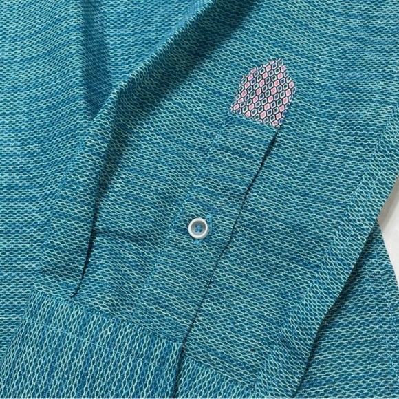 Robert Graham Blue Textured Button Down Shirt - Picture 13 of 13